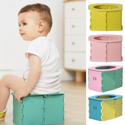 Kid Toilet Training Potty Folded Children Portable Potty Seat Reusable Lightweight Baby