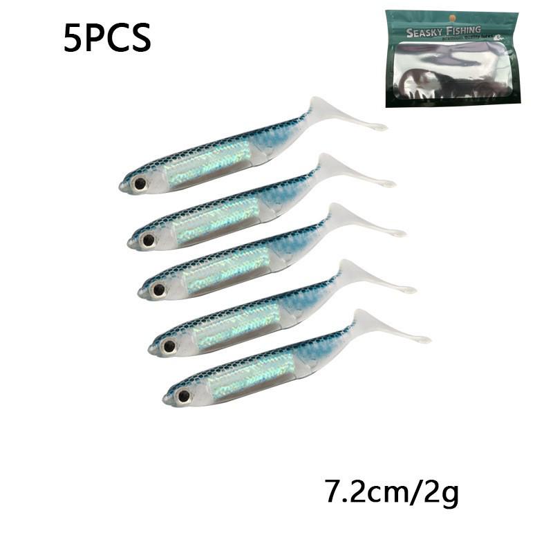 Rainbow Fish Soft Bait - Lure with Pointed Tail for Freshwater & Saltwater Fishing