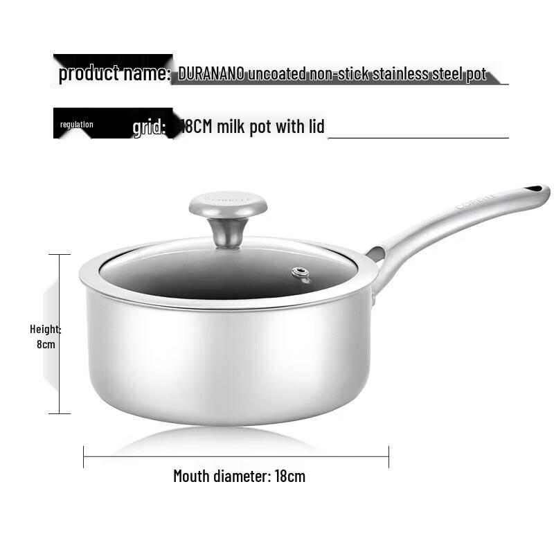 Corning Duranano 18cm Stainless Steel Milk Pot