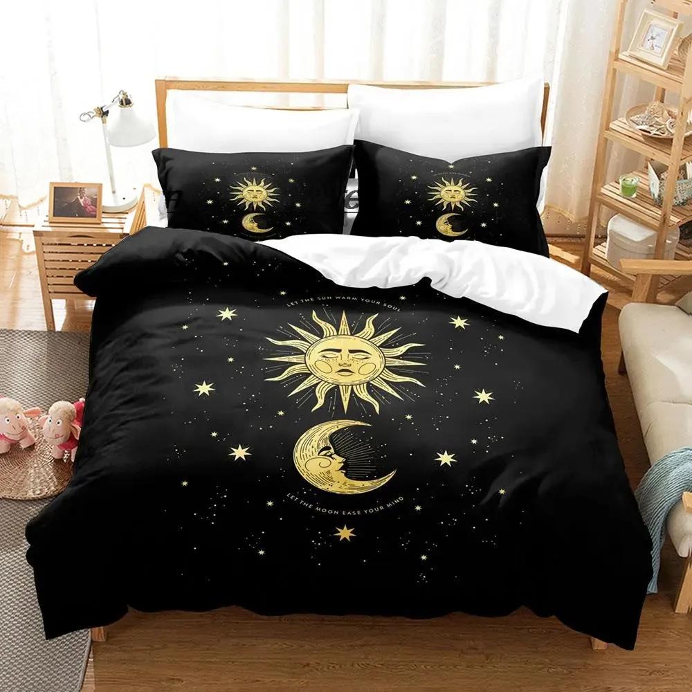 

Witch s Moon Bedding Set Single Twin Full Queen King Size Aldult Boys Bedroom Duvetcover Sets Anime Bed Sheet Set New EU single(135x200cm)