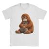 Lustiges Affen-Meme Koreanischer Slogan Grafik-T-Shirt Lässiges Baumwoll-Unisex- und Damen-Streetwear Kurzarm-Oberteile YK Street T-Shirt