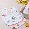 2/5Pcs Baby Cartoon Snap Waterproof Bib Super Soft Baby Bib Newborn Crystal Velvet Saliva Towel