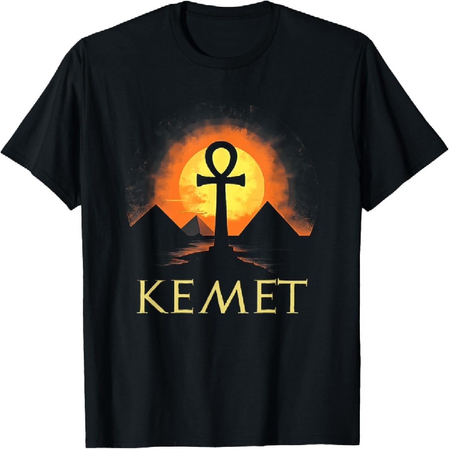 Kemet Ancient Egypt Ankh of Ra T-Shirt S