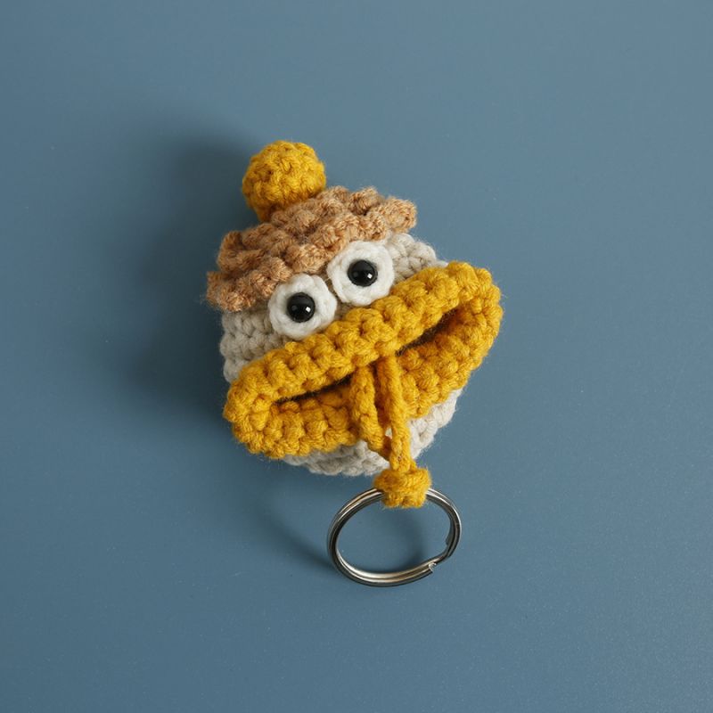 Animal Series Funny Sausage Mouth Doll Crochet Keychain Cute Crochet Bag For Car Keys Holder Knitted Doll Bag Keyring Custom