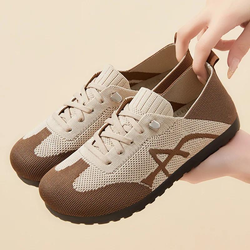 Fashion Women's Spring New Mesh Shoes Casual Breathable Forrest Gump Shoes One Step Retro Versatile Strap Training Shoes women sneakers