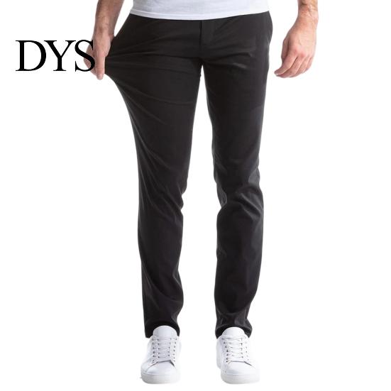 Breathable Autumn Winter Chinos Men Twill Trousers, Slim Fit Stretch Pants, Solid Color All Season Flexible Pants Straight Leg Casual for Office