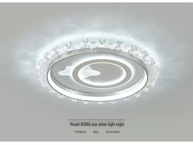 Elegant Crystal Ceiling Light - Modern, Minimalist, Eye-Protection Design for Luxury Bedrooms