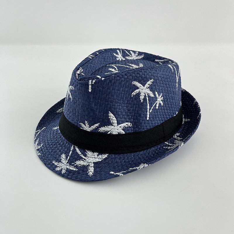 Kinder-Fedora für Frühling & Sommer: Strohhut für Jungen & Mädchen, Sonnenschutz, Reise- & Strandbekleidung, Britischer Stil.