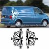 X-275: Fits all Volkswagen models like VW UP, van, campervan, caravan, pickup truck; compass sticker.
