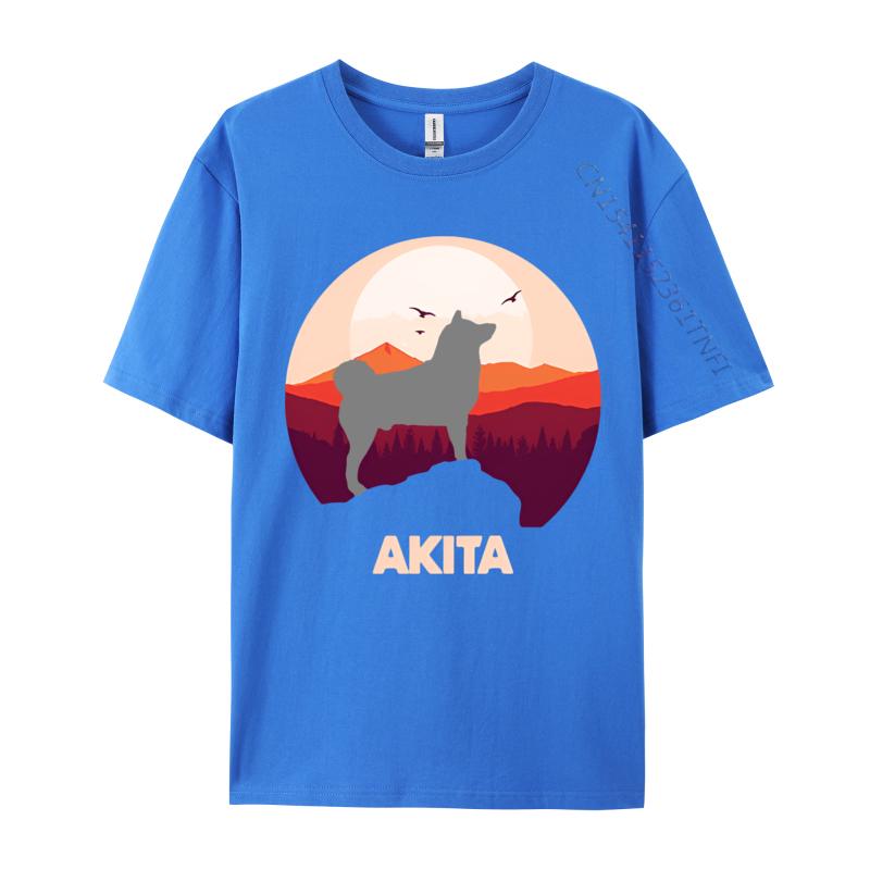 Normcore Akita And Moon Halloween Tshirt Vintage Black Top Tshirts Family Tops Shirts Cotton Mens England Style