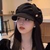 Folded Cloud Hat Women's Autumn Beret Women's Soft Brim Shows the Face Small Octagonal Hat Advanced Sense