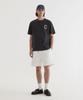 COVERNAT Slub Crack C Logo T-Shirt Charcoal