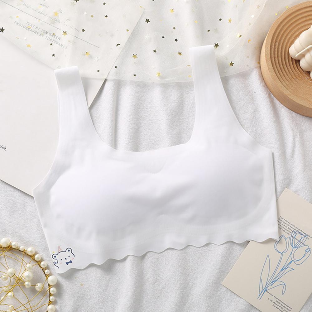 Girl Development Period Bra with Wide Elastic Straps Seamless Breast Support And Coverage No Steel Rings Natural Shape High Stre