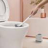 Wall Mounted Toilet Brush, Sanitary Toilet Scrubber with Hole-Free Design And Drainage Base, High-Density Bristles Non-Slip Handle Hygienic Cleaning