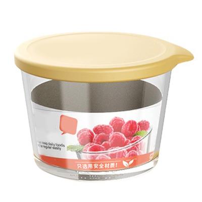 Contenitore per Alimenti Rotondo in Vetro Contenitore per Zuppa Adatto al Microonde Contenitore per Preparazione Pasti Ciotola in Vetro