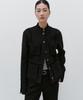 INSILENCE WOMEN Wool Jersey Tweed Jacket Black