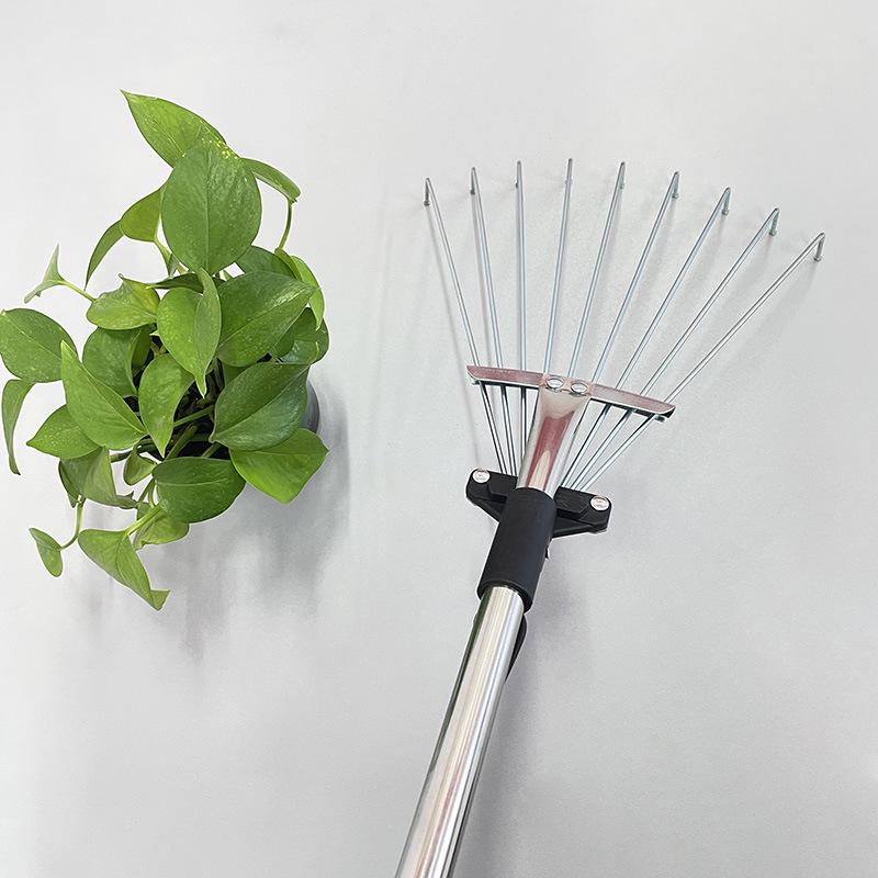 Grass and Leaf Rake: Versatile Telescopic Rake for Gathering Grass and Leaves, Lawn Claws and Agricultural Tool.