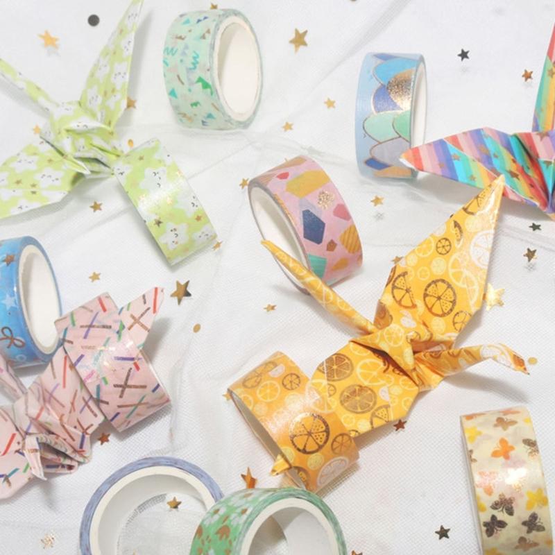 12Roll Decorative Tape Scrapbooking Decorative Tape for Journaling Notebook Planner Wrapping 15mmX3Meter Per Roll