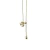 Gold Rhinestone Pony Necklace - Elegant Clavicle Chain for Women