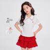 Yuan Yuan Princess Girls' Summer Embroidered Polo T-Shirt