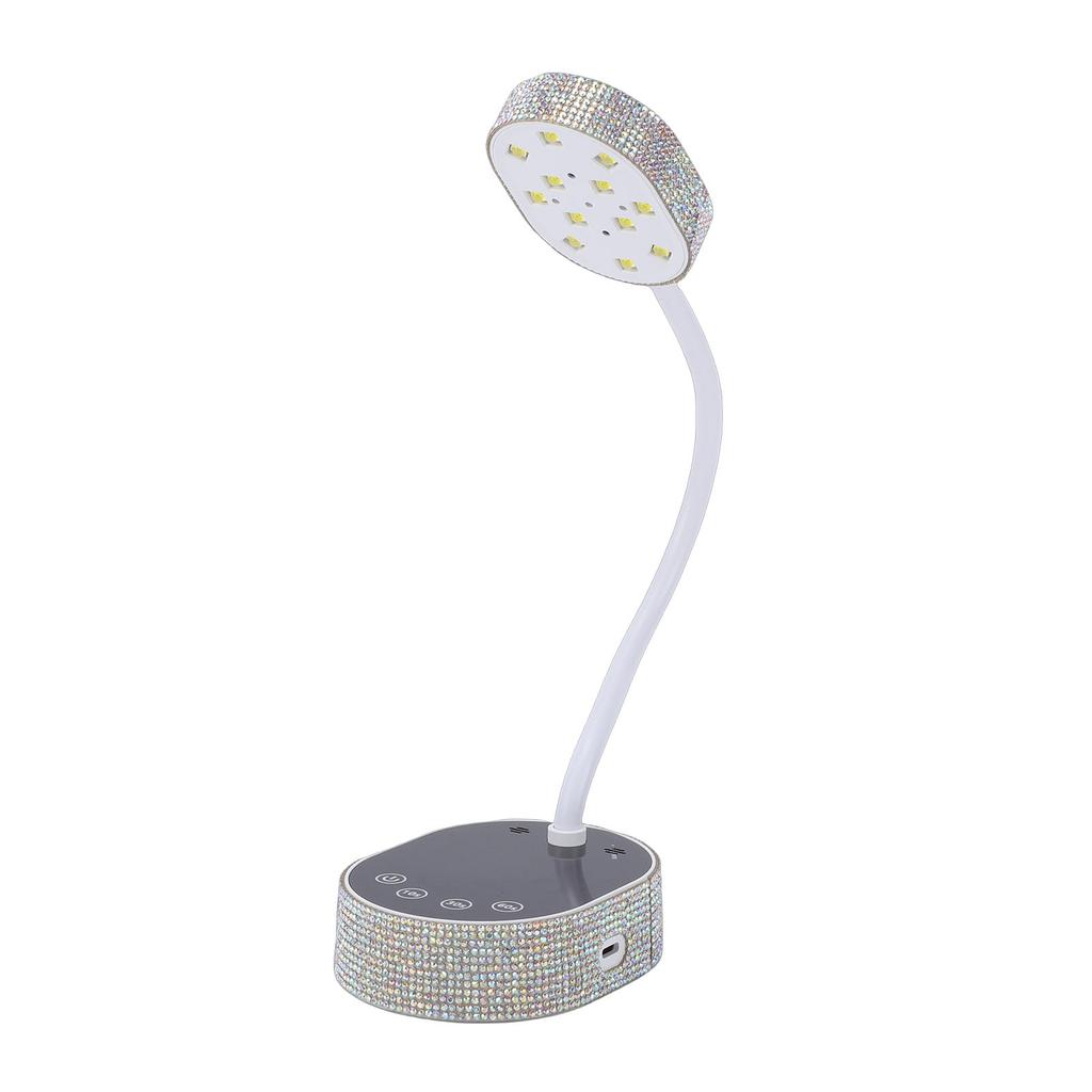 36W Nail Lamp Flexible Gooseneck Smart Sensor USB Rechargeable Portable Gel Nail Dryer for Home Salon Travel Silver