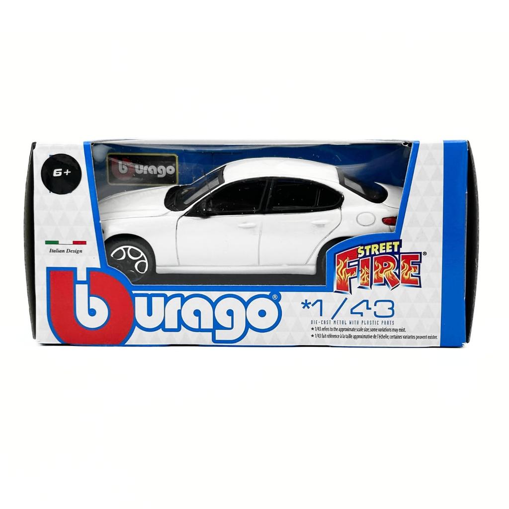 Bburago Alfa Romeo Giulia 1/43 Scale Diecast Model Car ALFA ROMEO GIULIA 2016 (White)