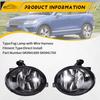2 Pcs 5K0941699 & 5K0941700 Fog Light Kit with Wiring Harness for Volkswagen Touareg