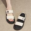 Slippers women wear summer new thick bottom heightening clouds casual versatile sports one word cool slippers