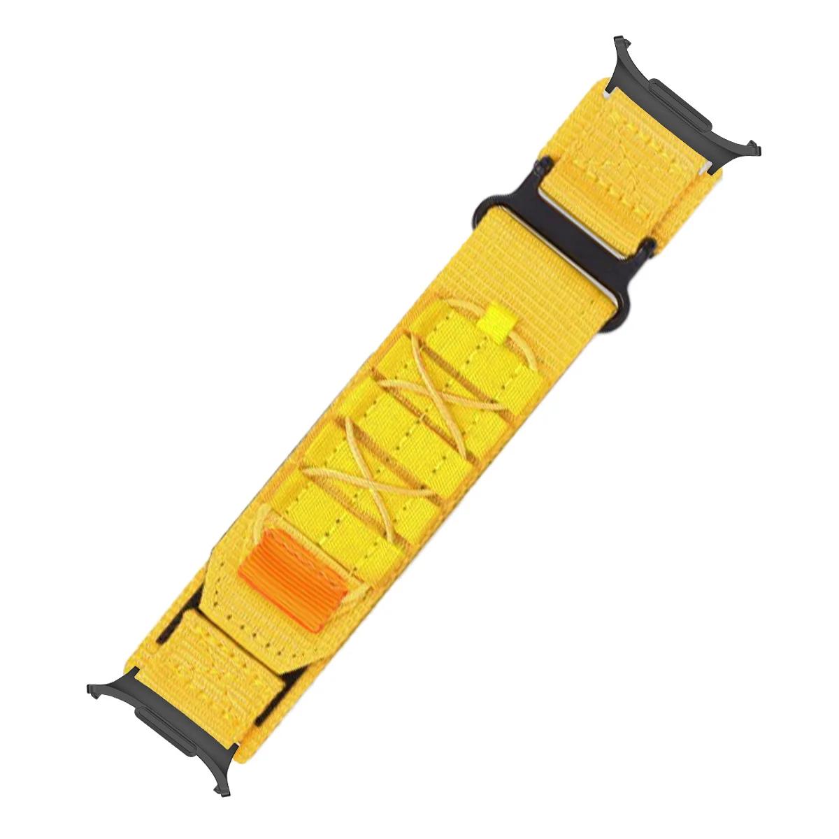 

Нейлоновий ремінець без зазорів для Samsung Galaxy Watch 7 Ultra 47 мм Quick Fit Band Спортивний браслет для Galaxy Watch Ultra 47 мм браслет Galaxy Watch 7 Ultra 47mm жовтий/чорний