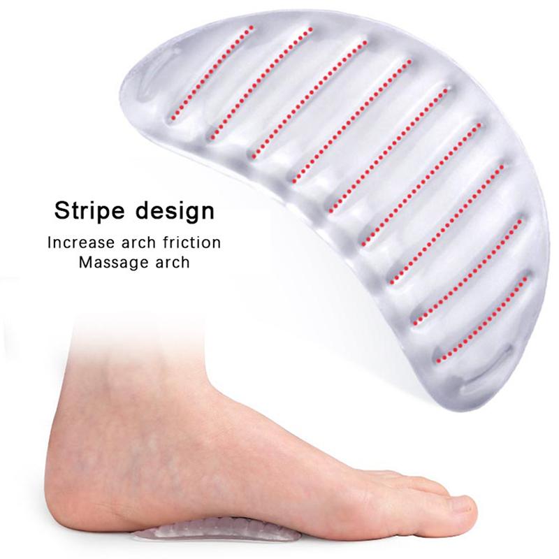 

1 пара прозрачных силиконовых гелевых супинаторов для обуви, корректирующих плоскостопие