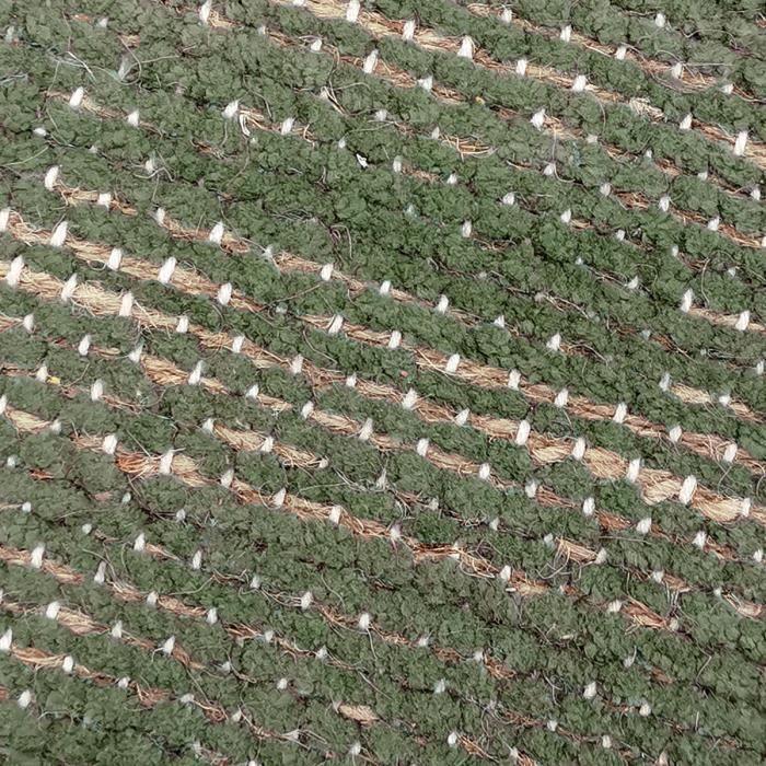 Handmade Living Room Rug In Jute Cotton Chenille Rusty Green 120x170