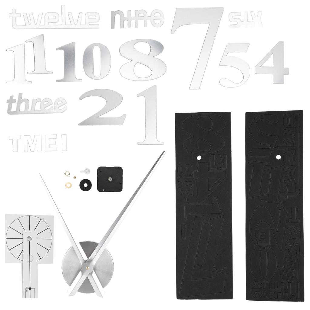Frameless DIY Wall Clock Modern Mirror Wall Sticker for Home Living Room Bedroom Decor