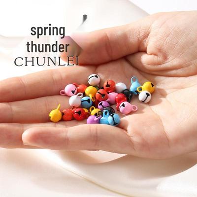 6mm Colorful Painted Bell DIY Jewelry Accessories – Small Korean-Style Christmas Ornaments Bag Charms