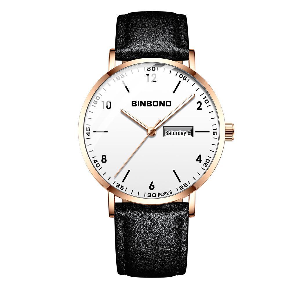 Men's Waterproof Ultra-Thin Quartz Watch - Automatic Mechanical, Trendy for Junior High Students