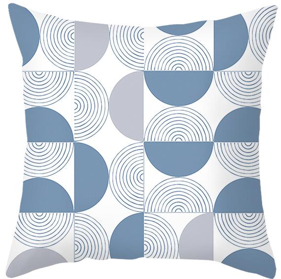 Simple Style Morandi Color Pillowcase Lines Abstract Geometric Printed Cushion Home Sofa Pillowcase