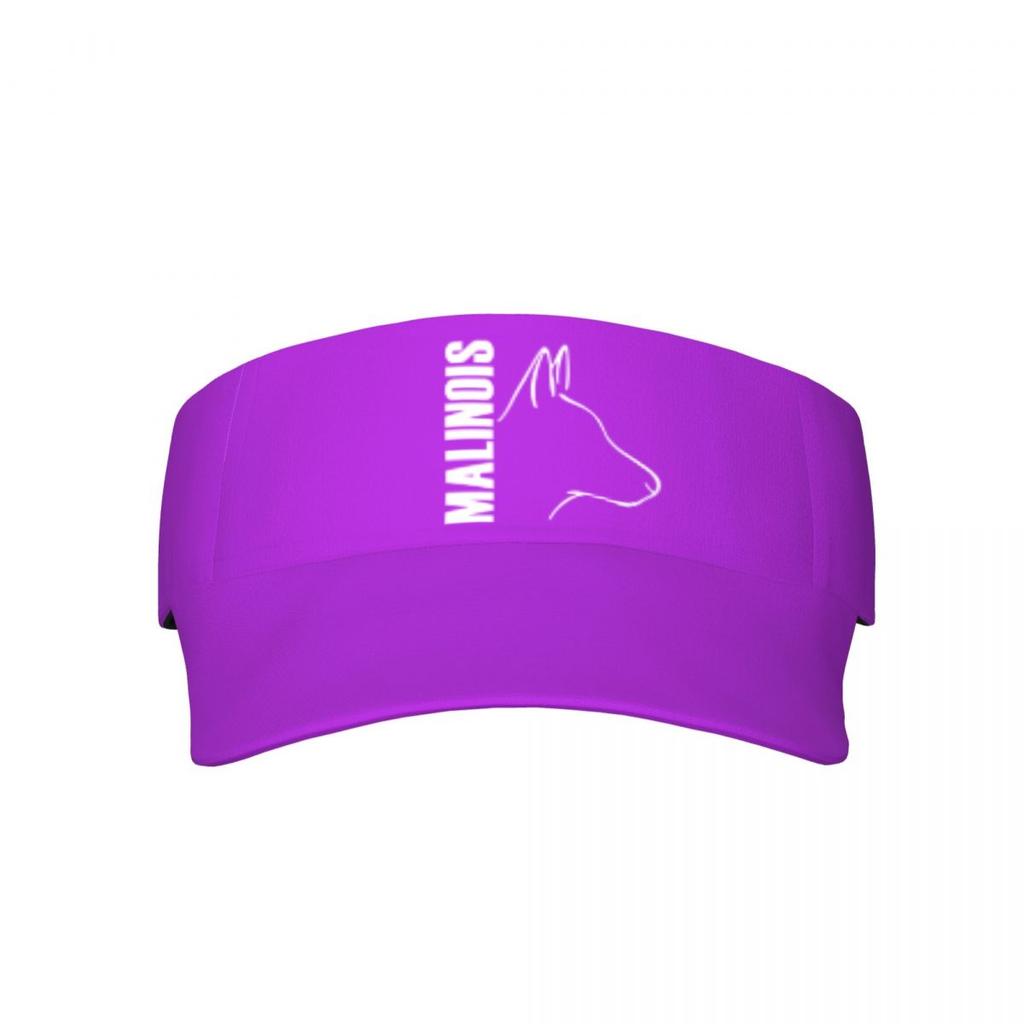 Perro Malinois belga adulto gorra con visera de protección solar vacía para mujeres Unisex visera ajustable protección UV para correr tenis Golf