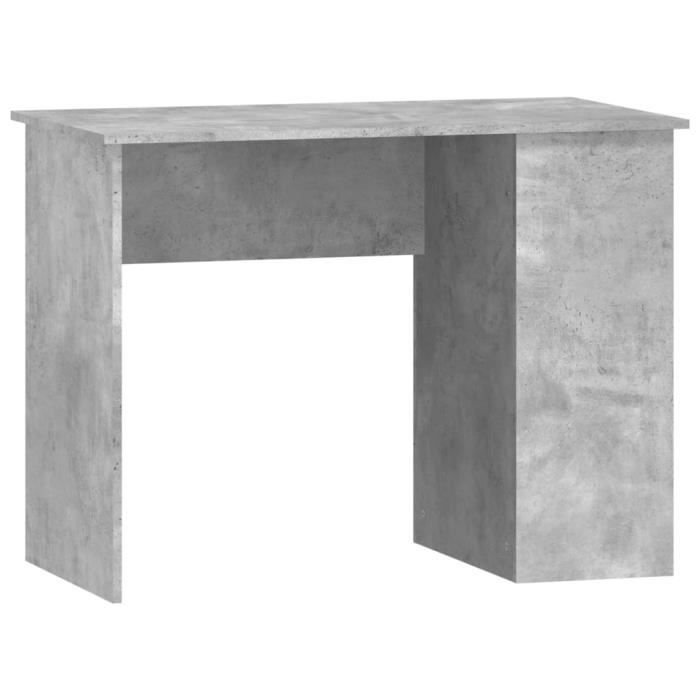 VidaXL Bureau Gris béton 100x55x75 cm Bois d'ingénierie 823028