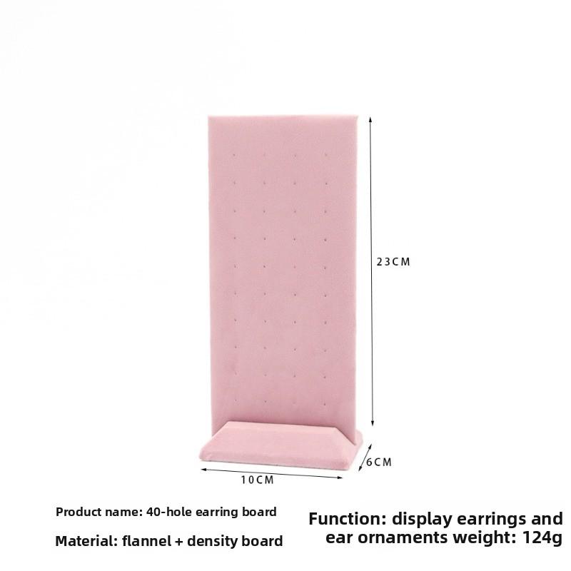 Jewelry Display Stand - Pink Velvet Showcase for Necklaces, Rings, and Accessories