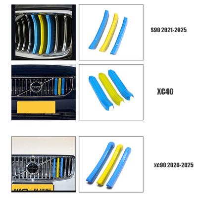 Für Volvo XC90 XC60 S90 V90 S60 V60 XC40 Frontgrill Netz Dekorleiste Netzwerk Modifizierte Aufkleber Mittelgrill Abdeckung Zierleiste