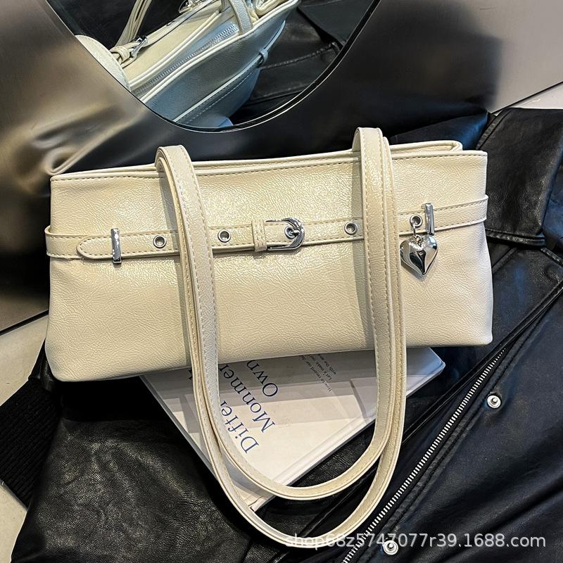 2025 New Bag Women's Senmeng Trendy Fashion Texture One-shoulder Armpit Bag Spring Casual Commuter Small Square Bag