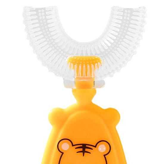 Convenient Baby Toothbrush Safe Use Silicone 360 Degree U-shaped Baby Tooth Brush for Daily Use