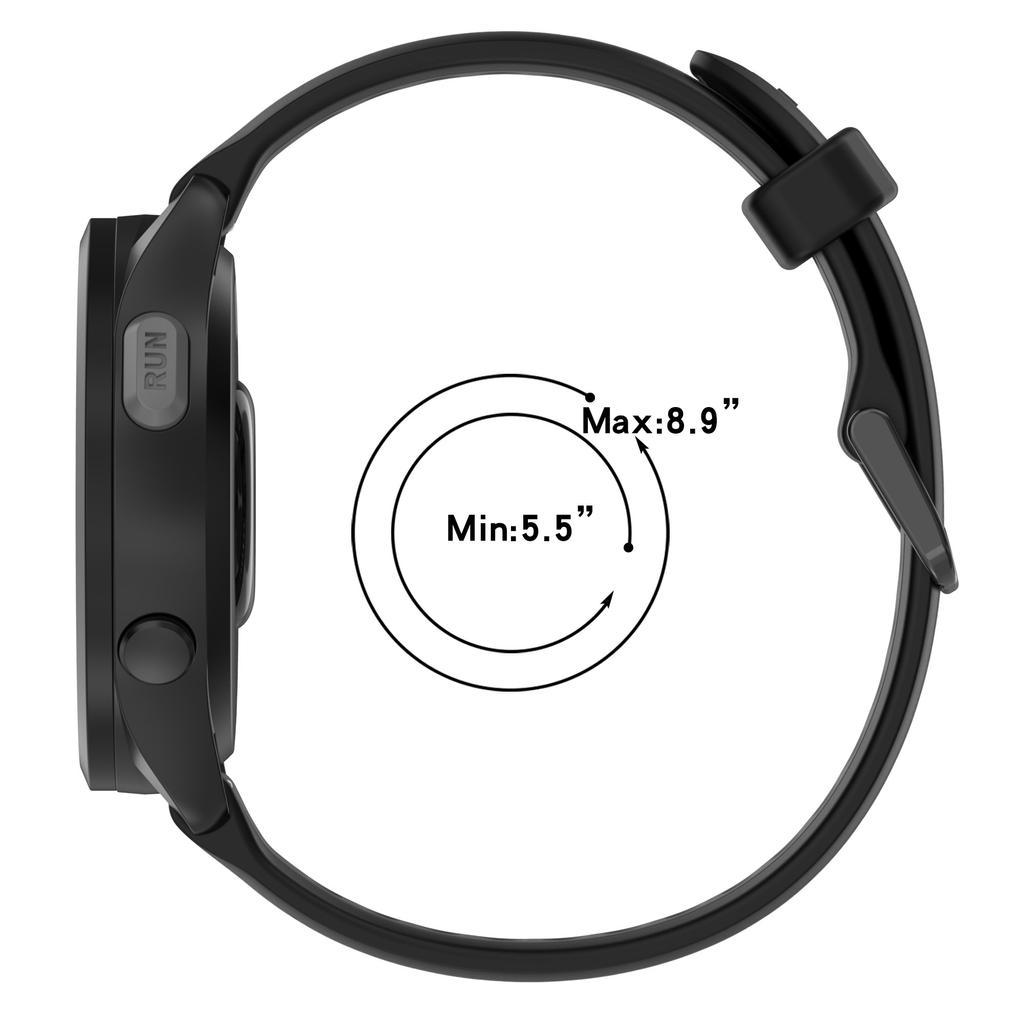 For Huawei Watch GT 2/3/3 Pro/Samsung Galaxy Watch6 Classic Silicone Band 20mm Dual-Color Textured Watch Strap