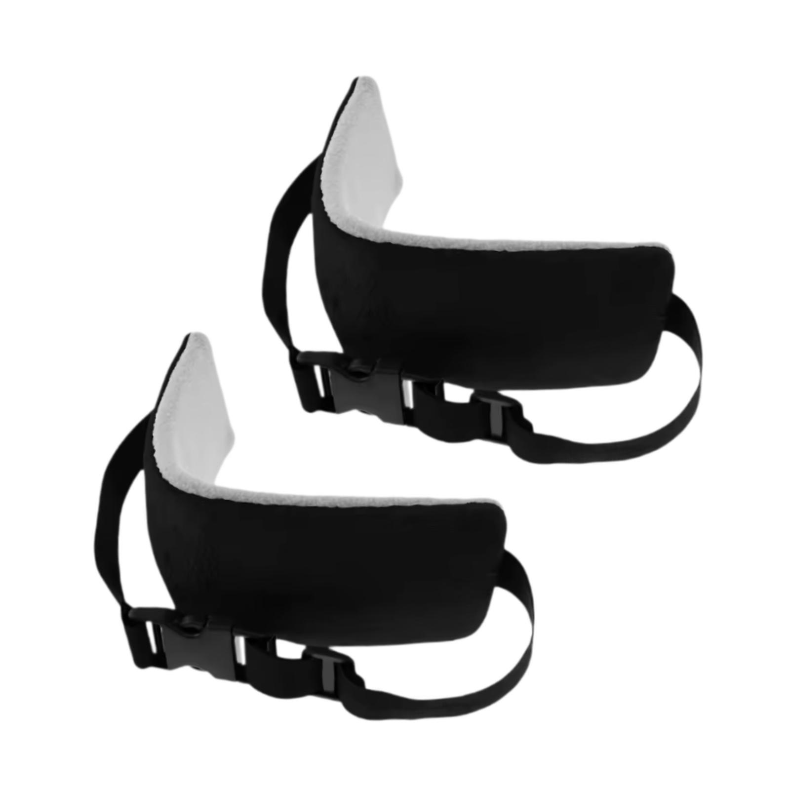 

2 шт./компл. Подушка для путешествий, поддержка шеи, альтернативная регулируемая лямка для поддержки головы, портативная мягкая подушка для головы для самолетов, автокресла чёрный