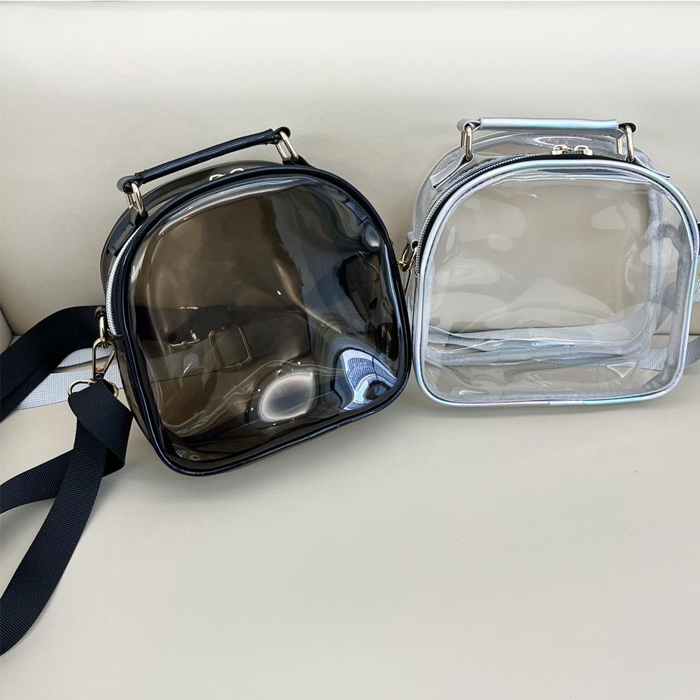 New Transparent Laser Single-Shoulder Crossbody Mini Jelly Handbag - Trendy PVC Women's Bag