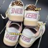 Small Dirty Shoes Women's New Leather Old Board Shoes Candy Color Leopard Print Handmade Dirty Shoes Retro Versatile Single Shoes