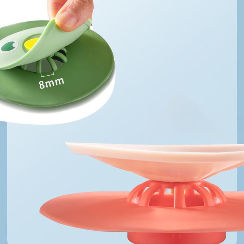 Kitchen Anti-Odor Floor Drain Press Filter Bathroom Toilet Anti-Clogging Silicone Flying Saucer Bouncing Floor Drain Cover