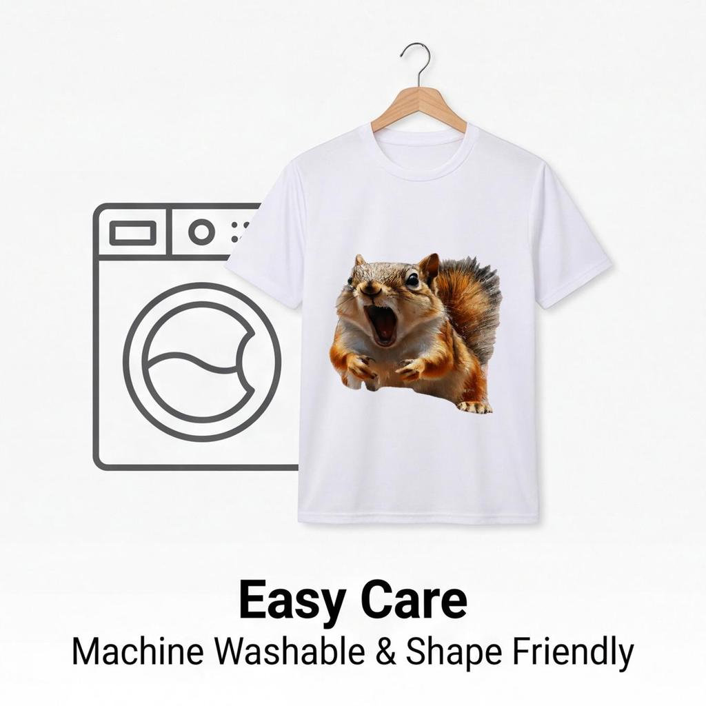 Funny Screaming Squirrel 3D All Over Print Men's Crew Neck T-Shirt