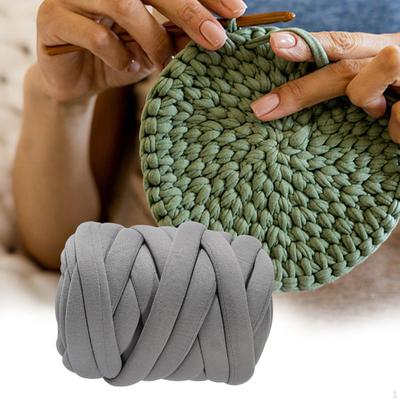 Chunky Wool Yarn Bulky Crocheting Soft Arm Knitting DIY Jumbo Tubular Weight for