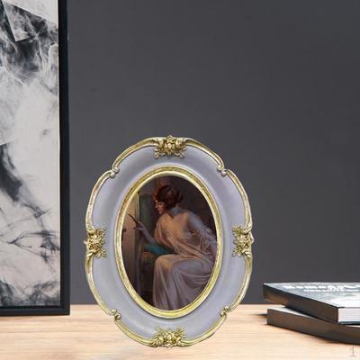 Foto Harz Blume Vintage Oval Bild Hängen Wohnkultur Retro Stil