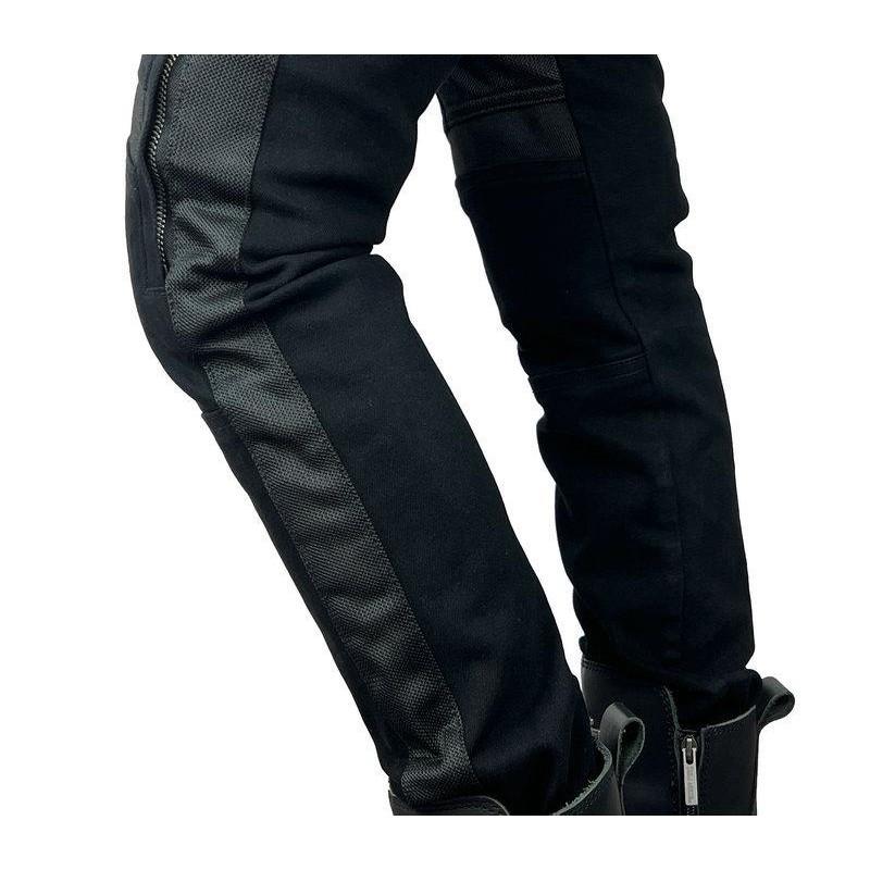 Motorcycle Riding Pants Racing Fit Breathable Mesh Protective Gear With Silicone Knee Pads Adjustable Waist